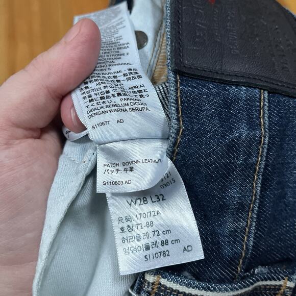 Levis Made and Crafted Jeans Mens 29x28 Japanese Selvedge Japan Big E 502 Taper - Picture 16 of 16